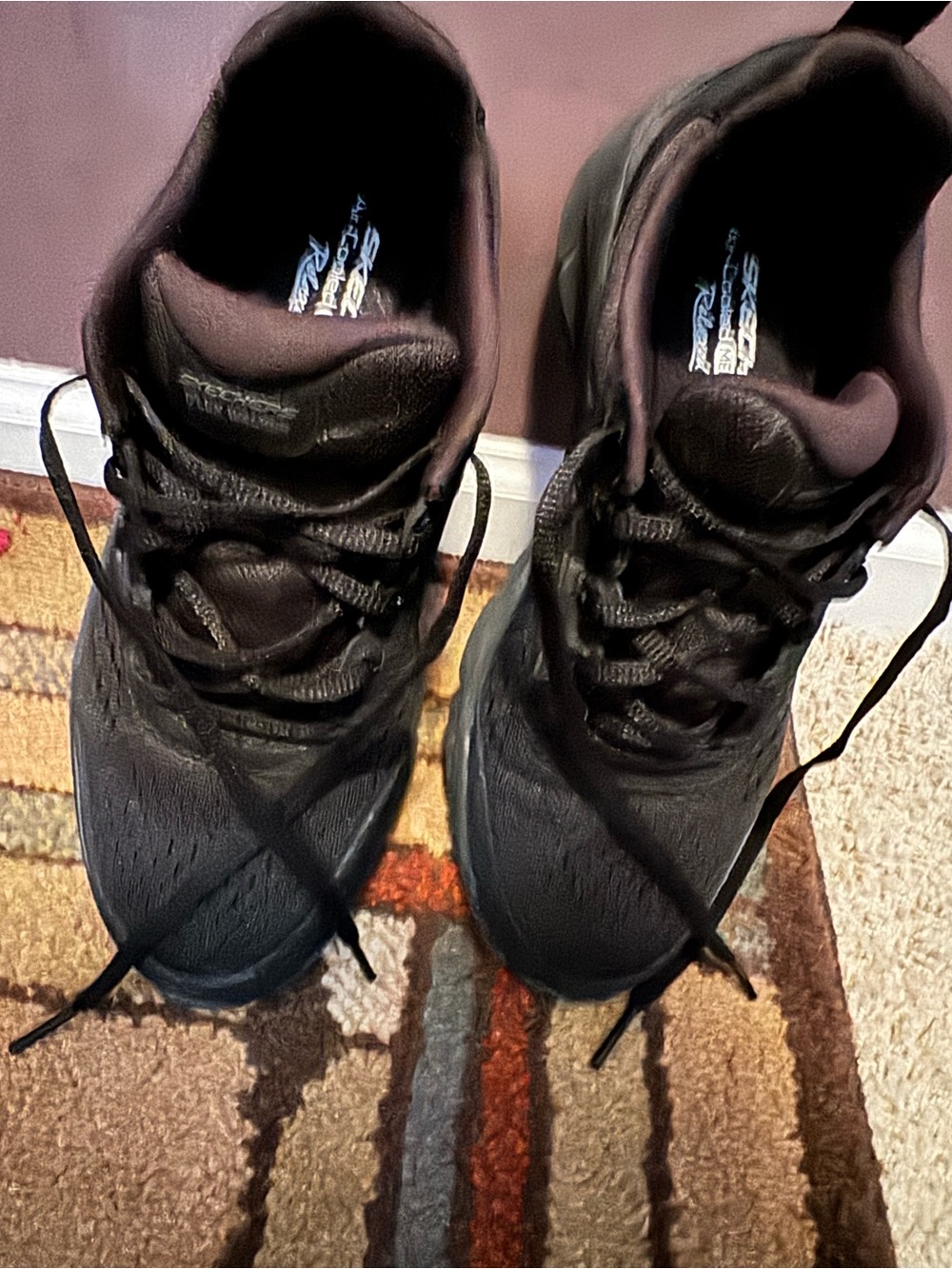 Skechers All-Black Casual Athletic Shoes
